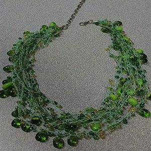 Green beads necklace